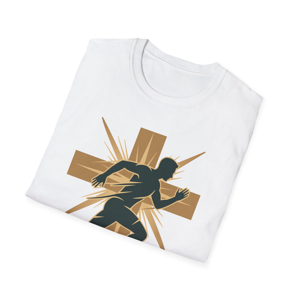 Cross Running Man Christian Runner T-Shirt