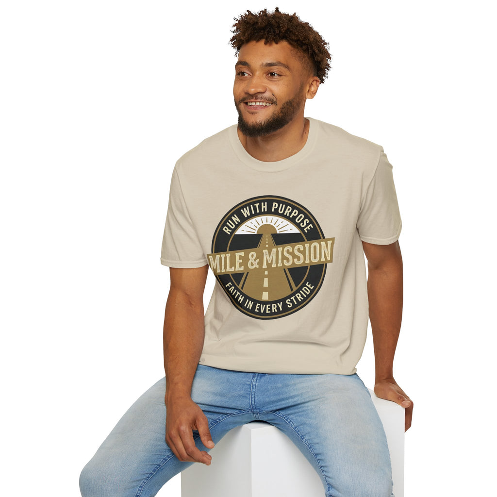 Mile & Mission: Run with Purpose Christian Runner T-Shirt