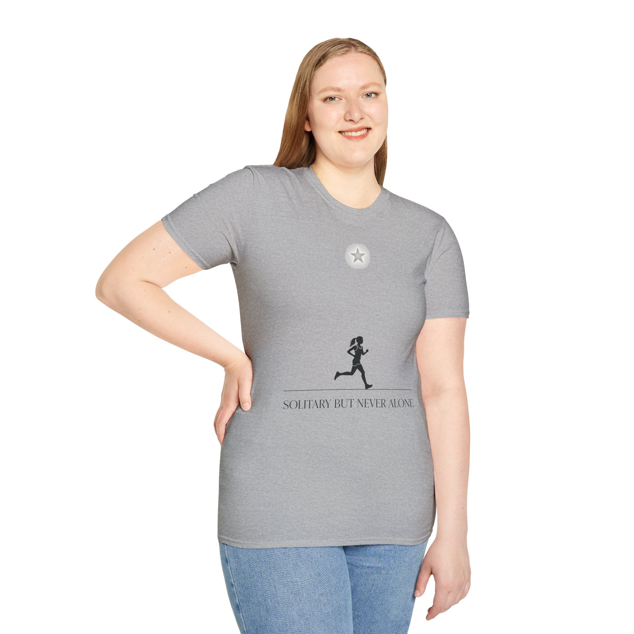 Morning Star - Solitary but Never Alone Christian Runner T-Shirt (Female)