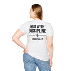 Mile & Mission - Run with Discipline Christian Runner T-Shirt
