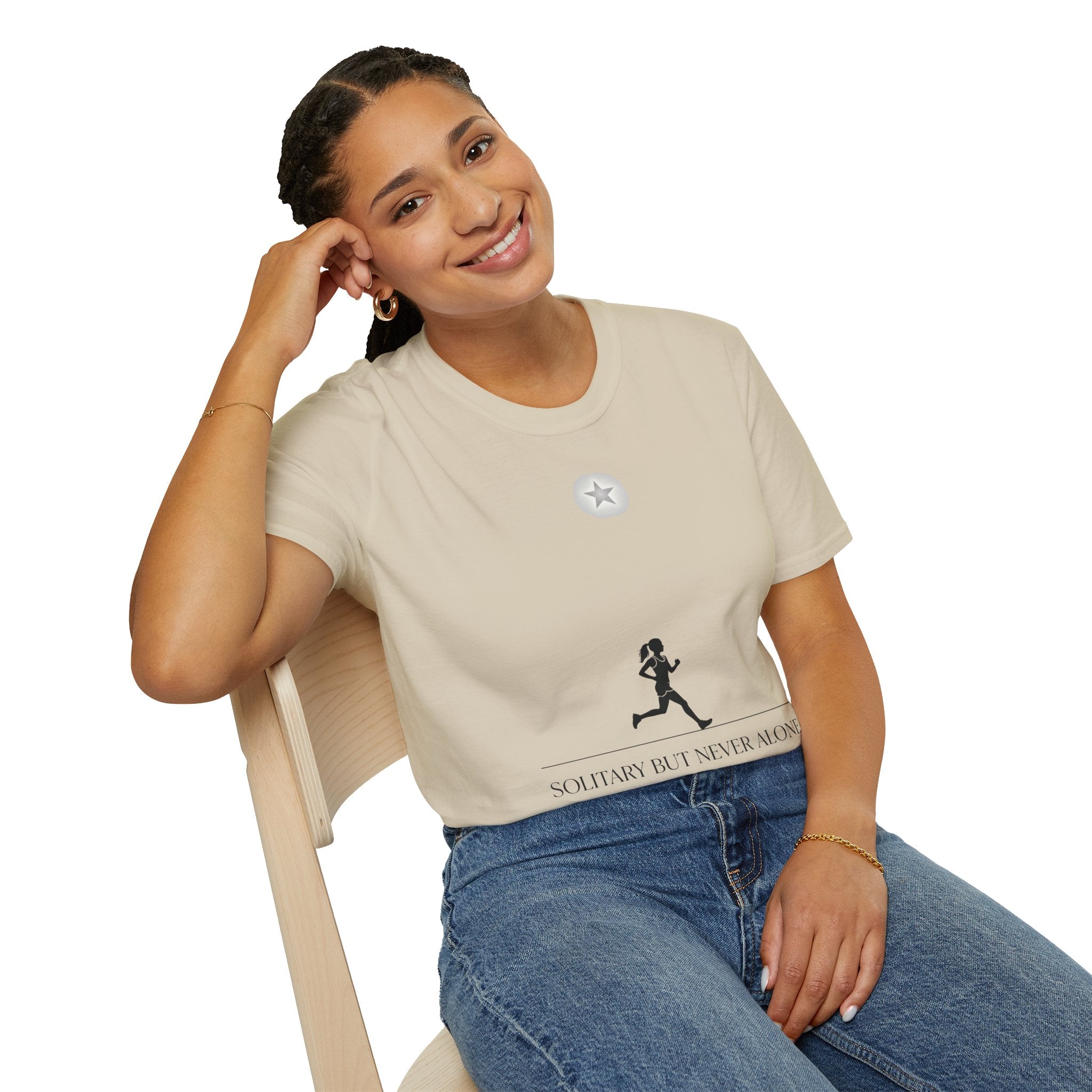 Morning Star - Solitary but Never Alone Christian Runner T-Shirt (Female)