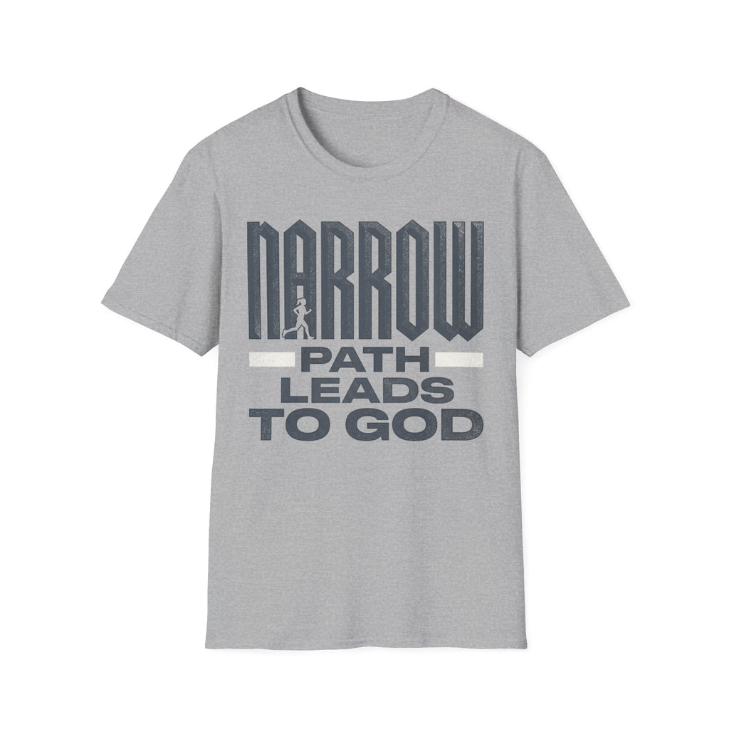 Narrow Path Leads to God Christian Runner T-Shirt (Female)