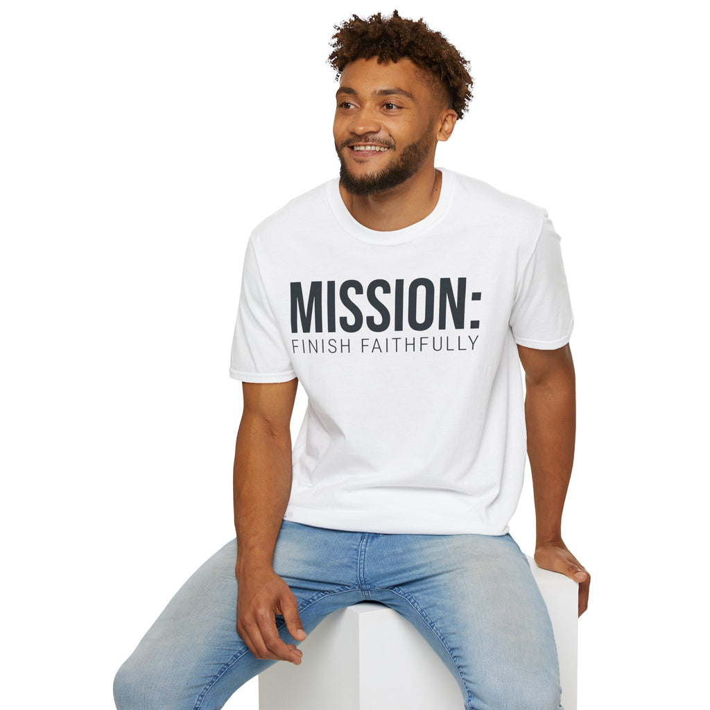 Mission: Finish Faithfully Christian Runner T-Shirt