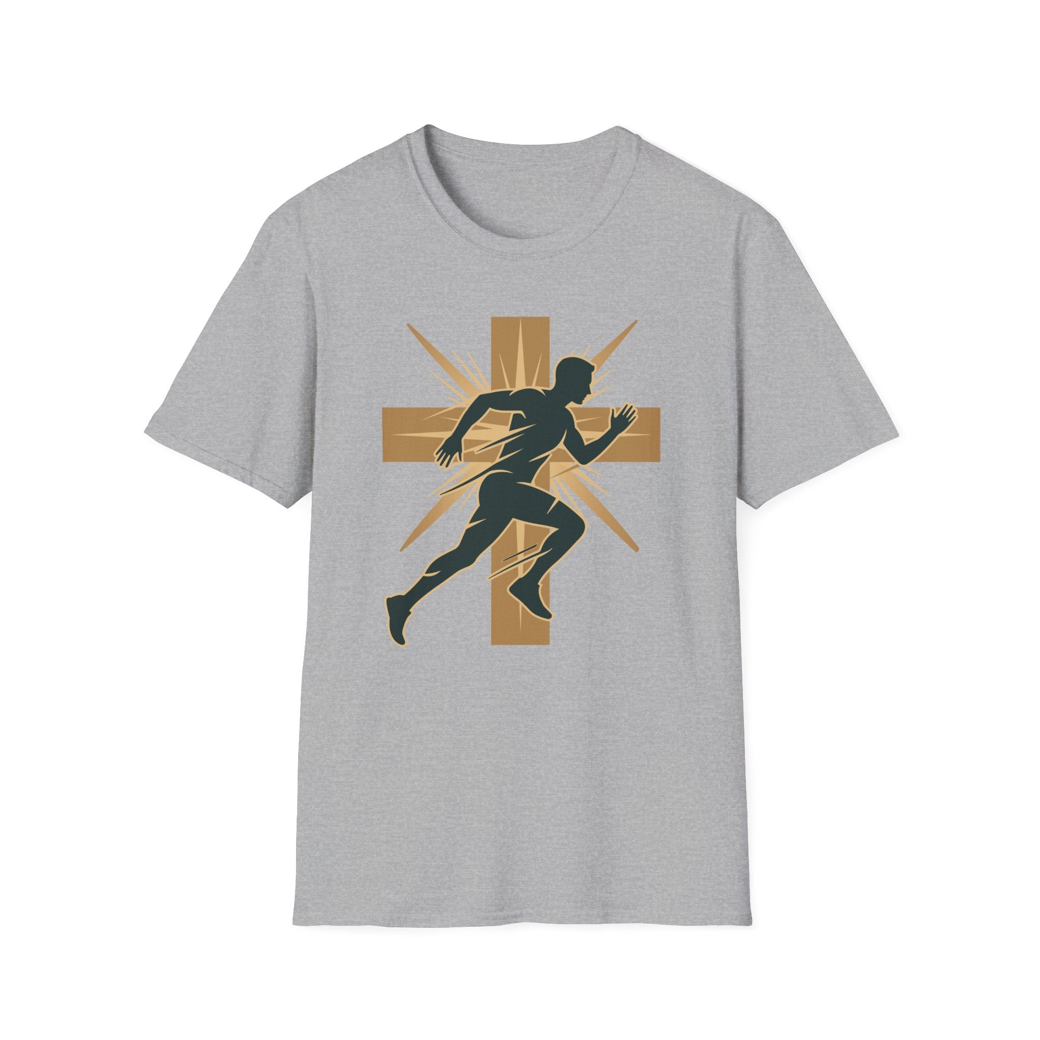 Cross Running Man Christian Runner T-Shirt