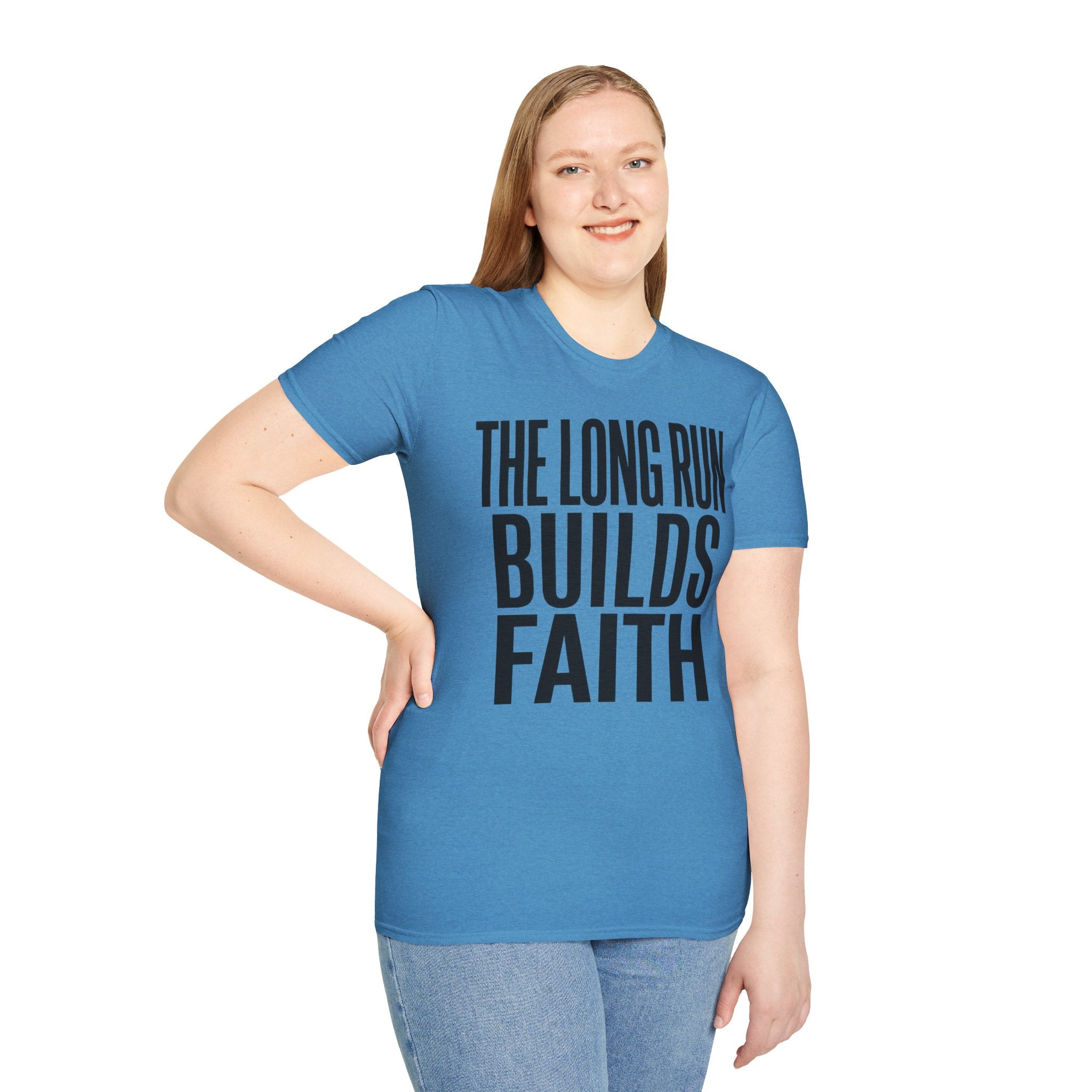 The Long Run Builds Faith Christian Runner T-Shirt