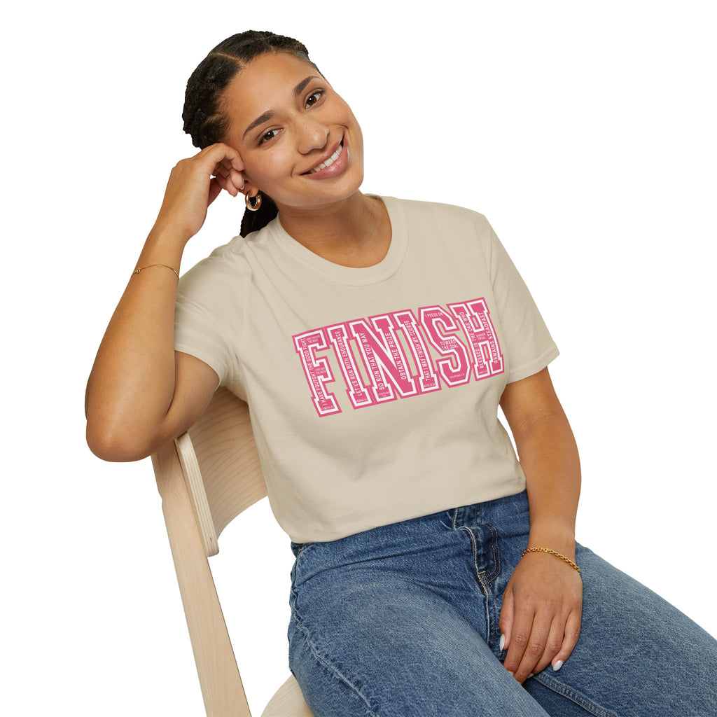 FINISH Christian Runner T-Shirt (Pink)