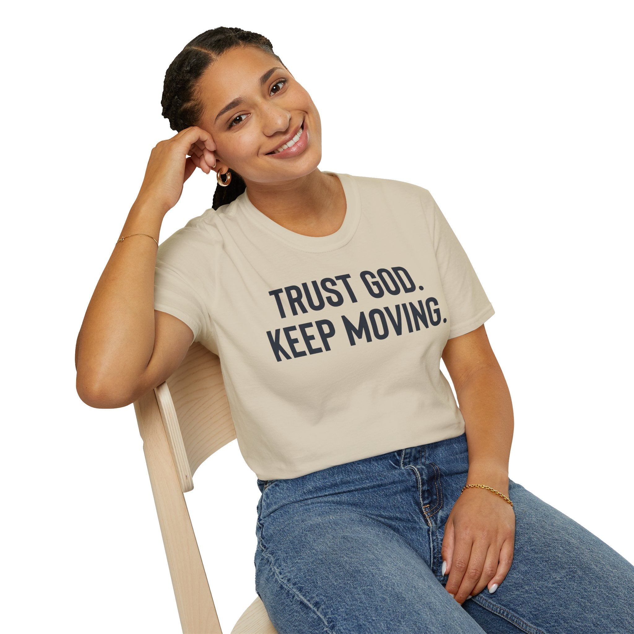 Trust God Keep Moving Christian Runner T-Shirt