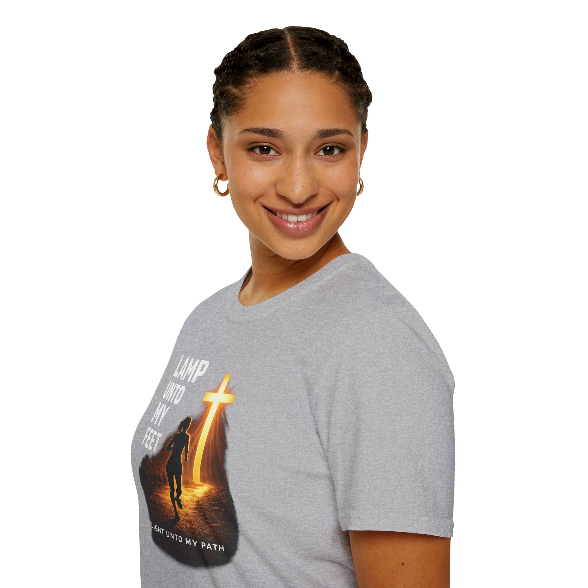 Lamp Unto My Feet - Light Unto My Path Christian Runner T-Shirt (Female)