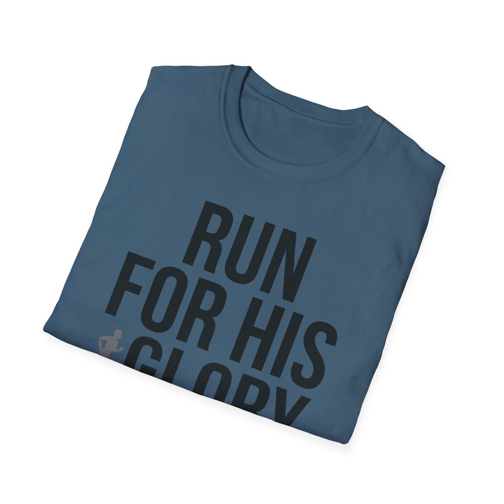 Run for His Glory Christian Runner T-Shirt (Male)