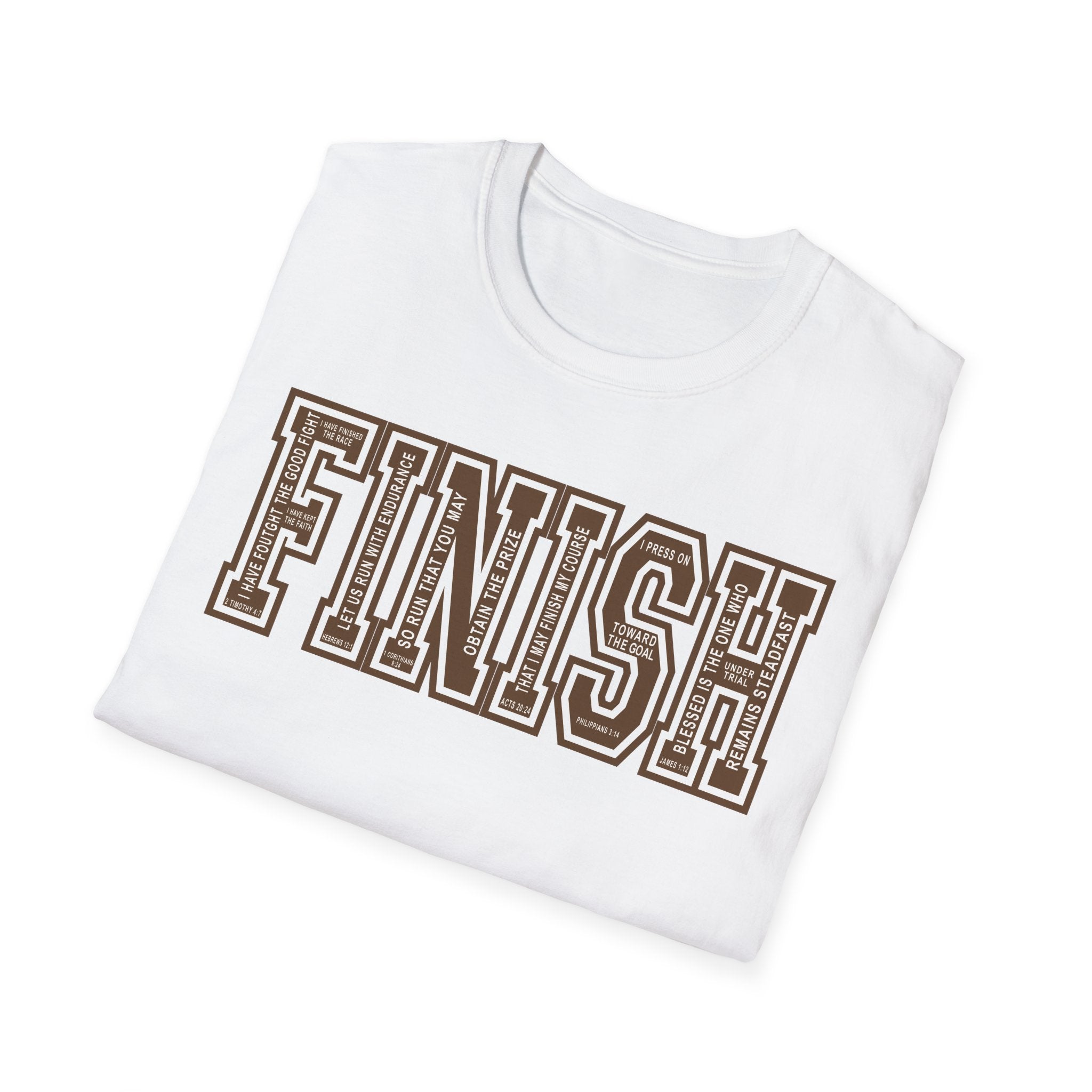 FINISH Christian Runner T-Shirt (Brown)