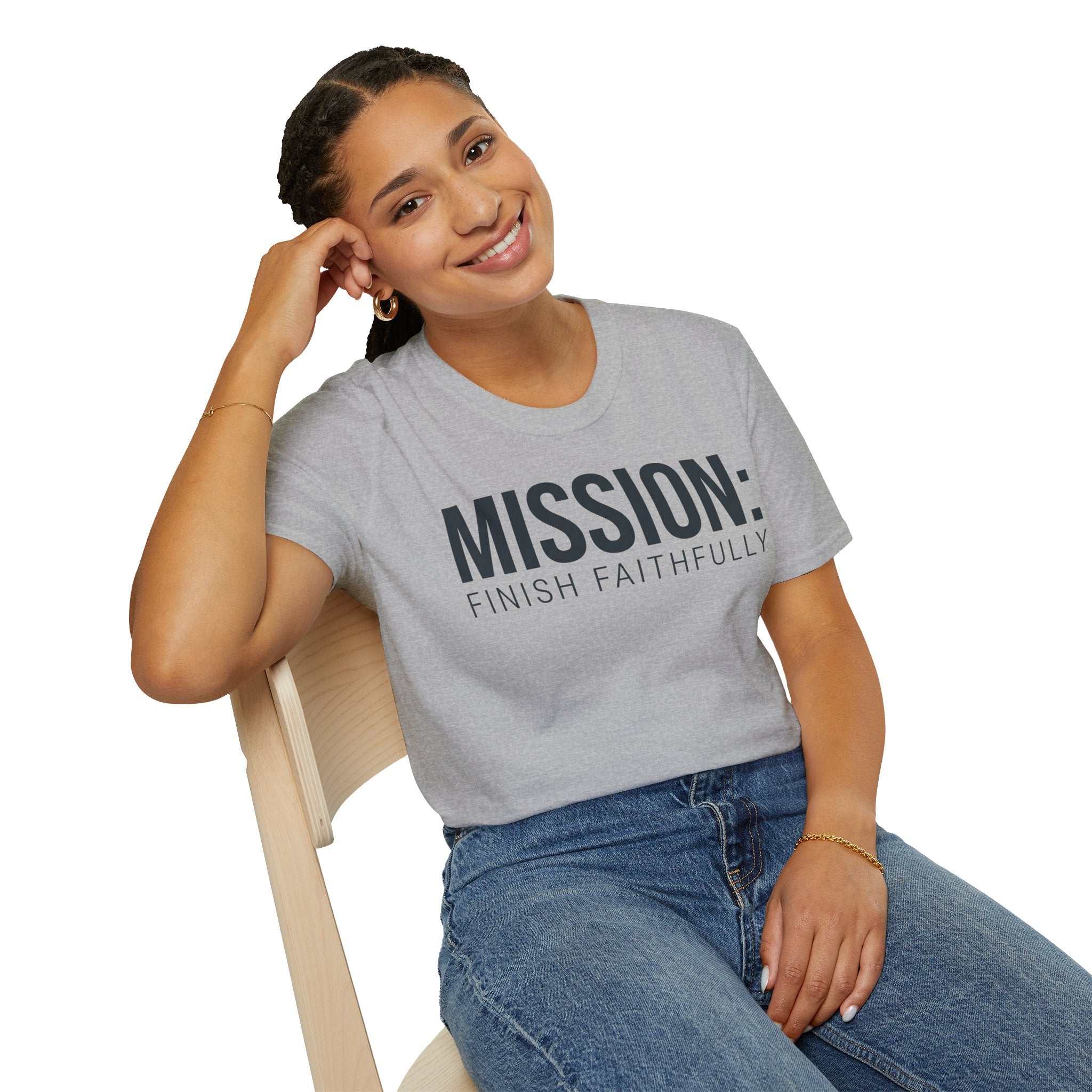 Mission: Finish Faithfully Christian Runner T-Shirt