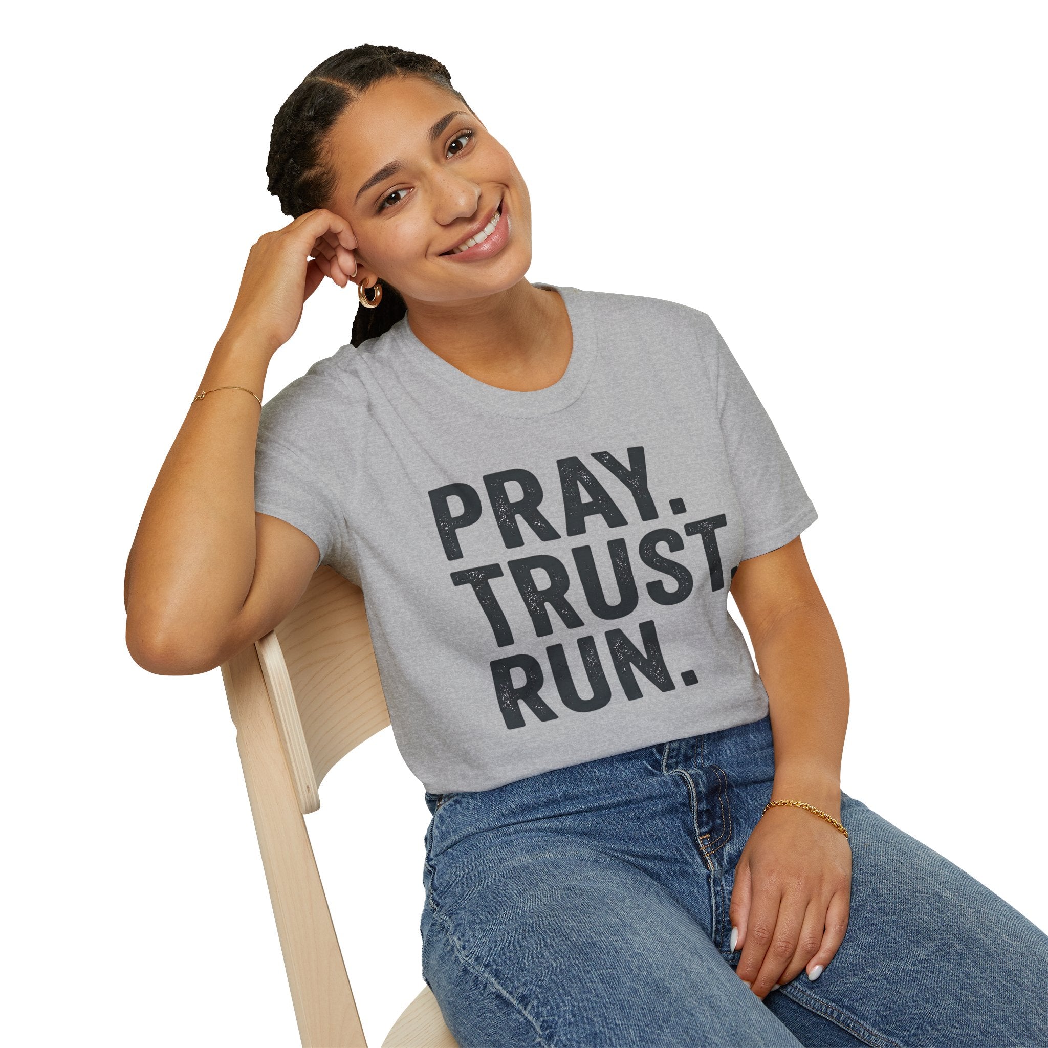 Pray Trust Run Christian Runner T-Shirt