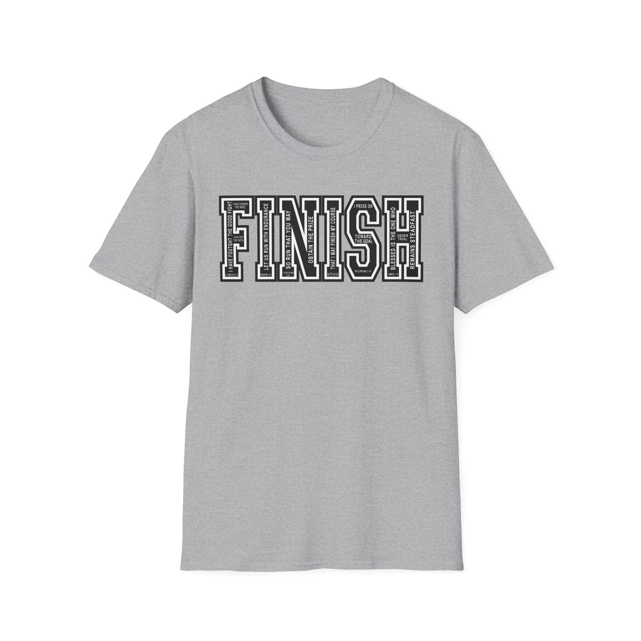 FINISH Running Christian Runner T-Shirt (Black)