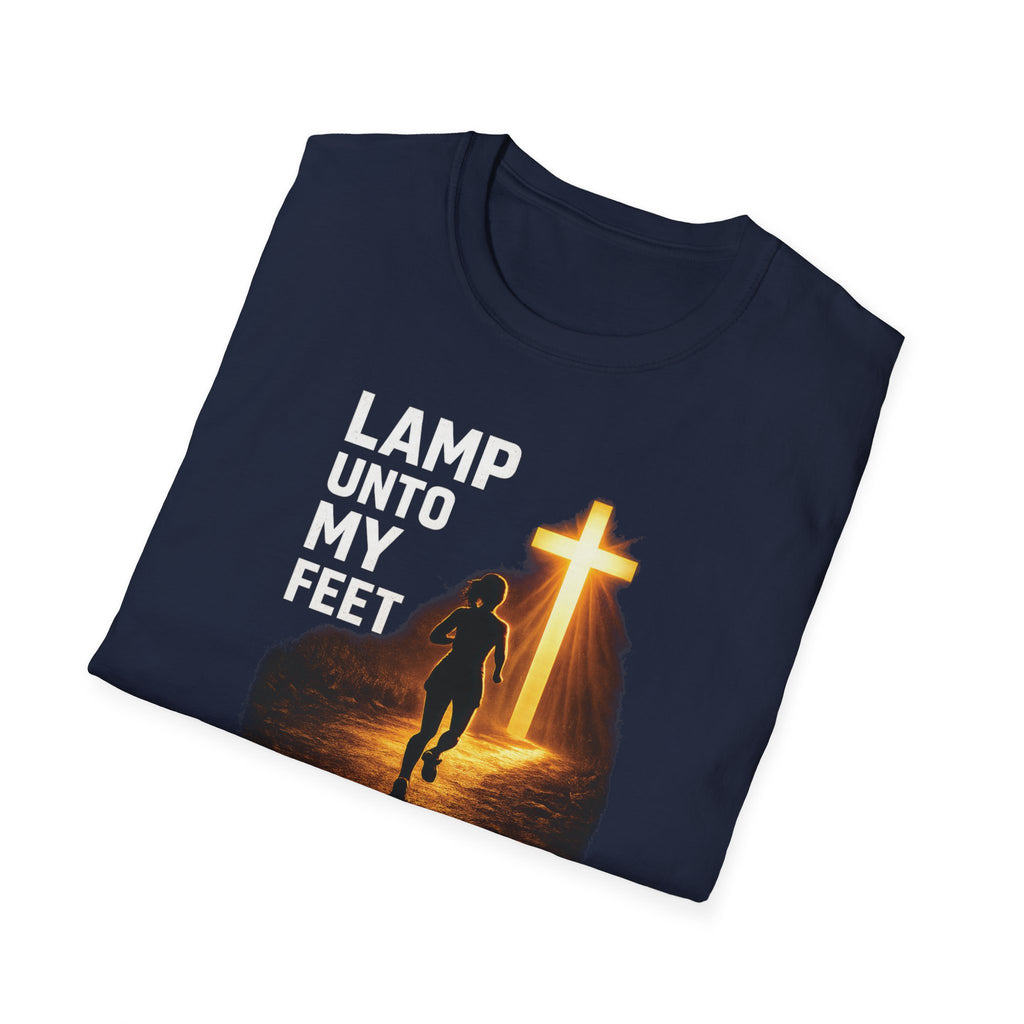 Lamp Unto My Feet - Light Unto My Path Christian Runner T-Shirt (Female)