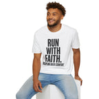Run With Faith Discipline Over Comfort Christian Runner T-Shirt