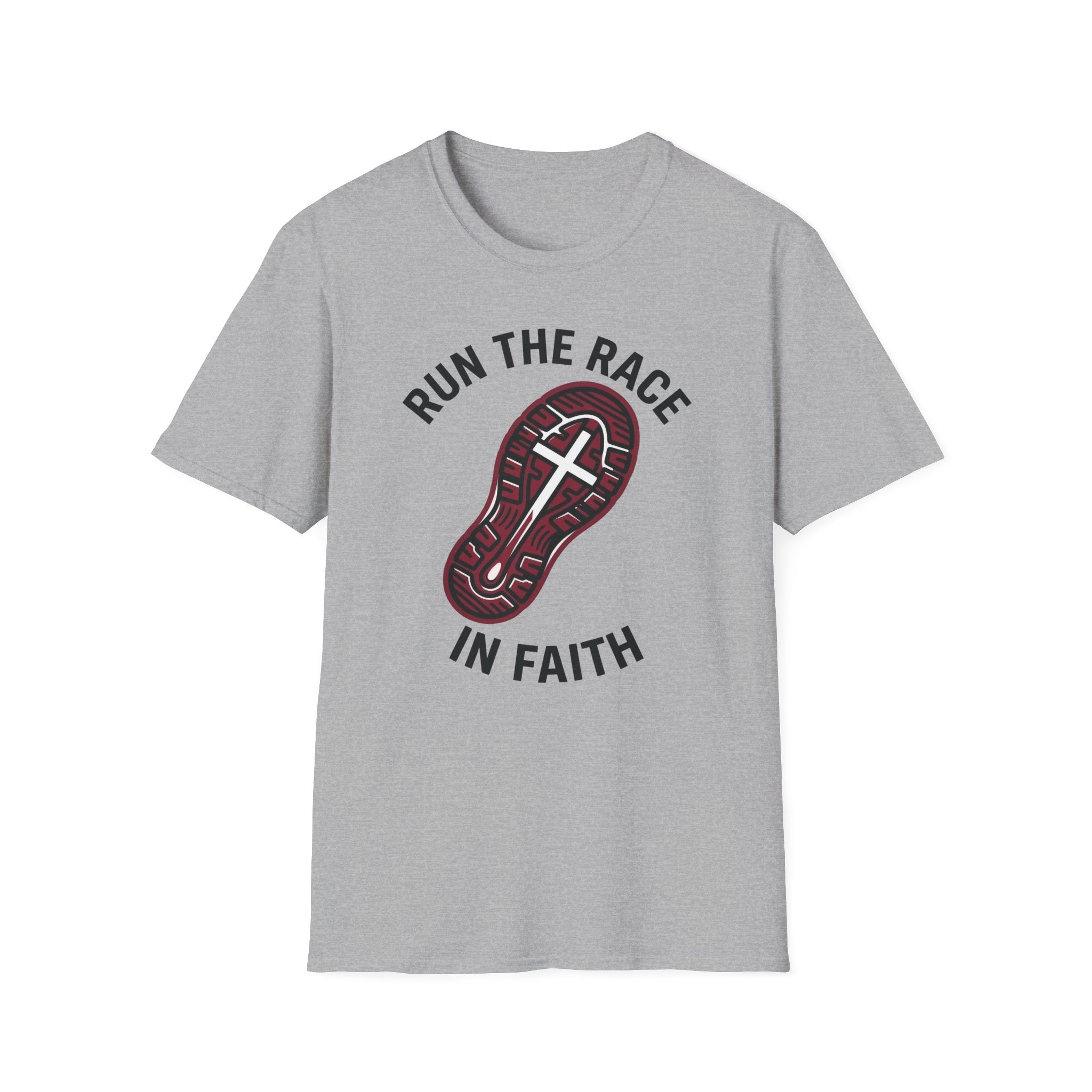 Run the Race in Faith Christian Runner T-Shirt