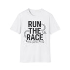 Run the Race - Finish with Faith Christian Runner T-Shirt