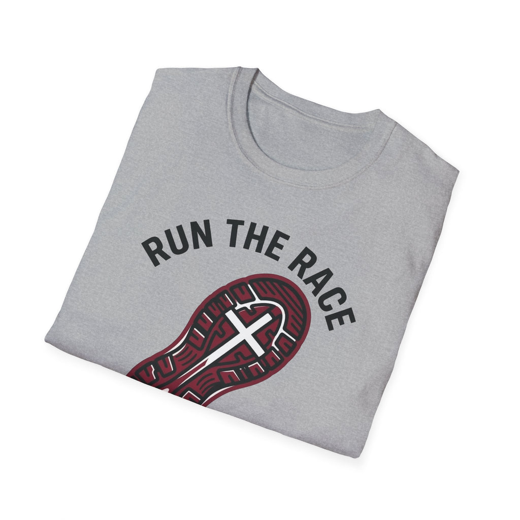 Run the Race in Faith Christian Runner T-Shirt