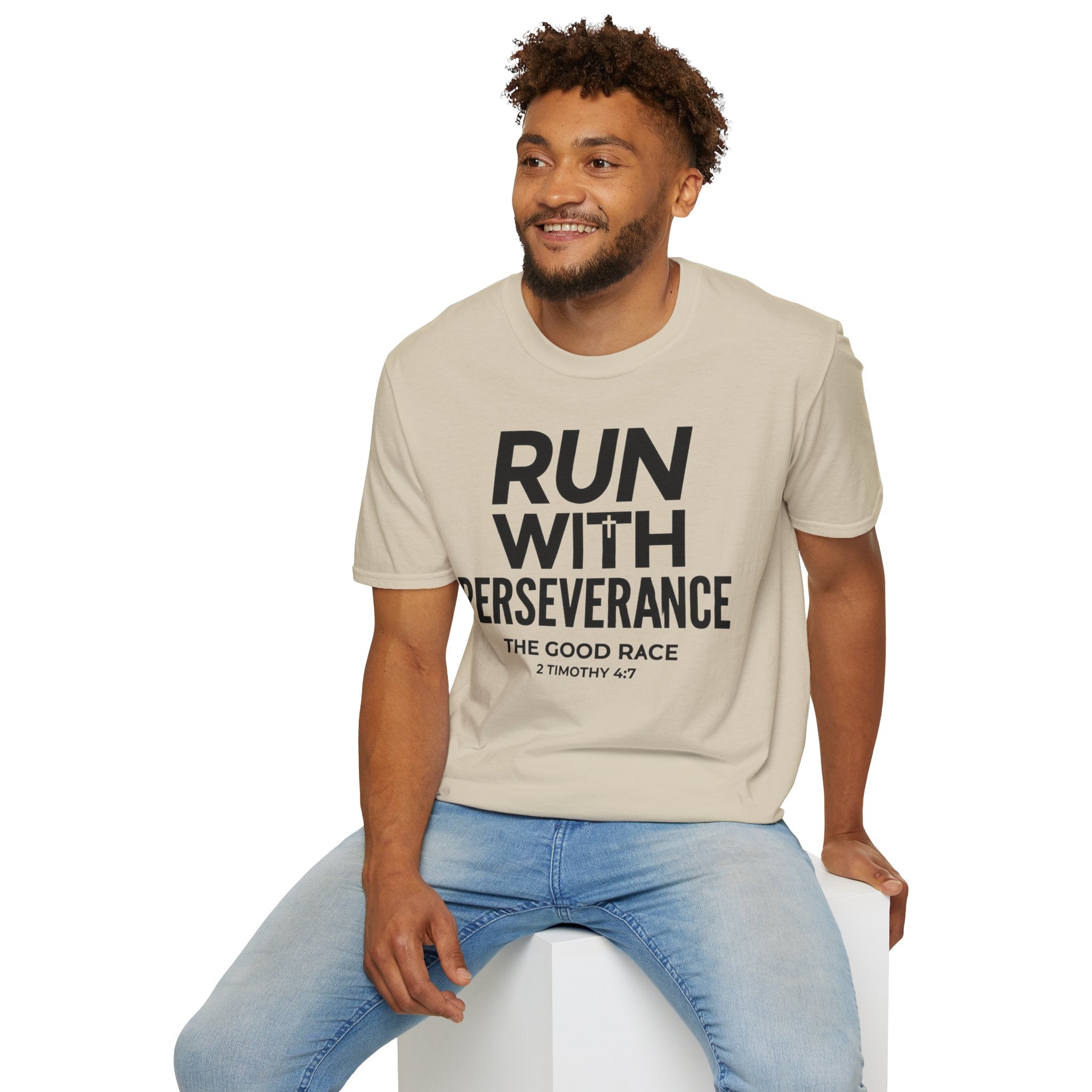 Run With Perseverance Christian Runner T-Shirt