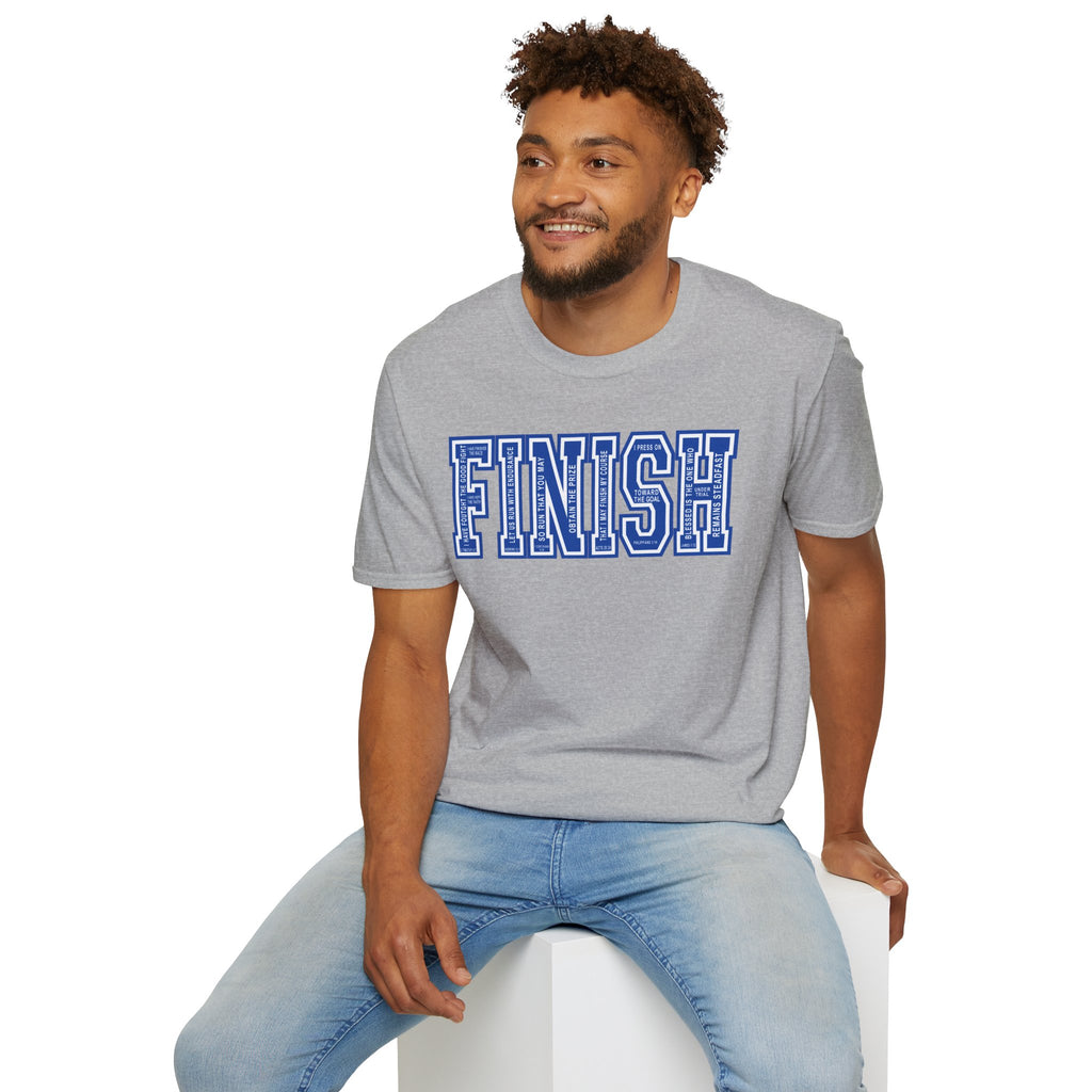 FINISH Christian Runner T-Shirt (Cobalt Blue)