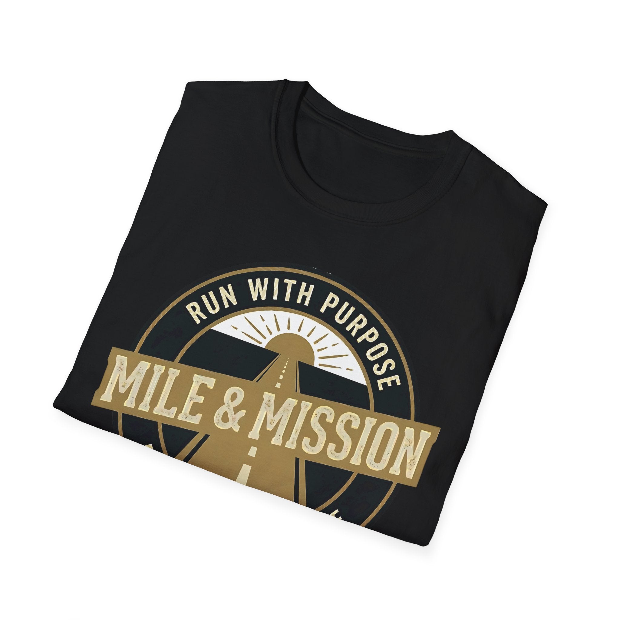 Mile & Mission: Run with Purpose Christian Runner T-Shirt