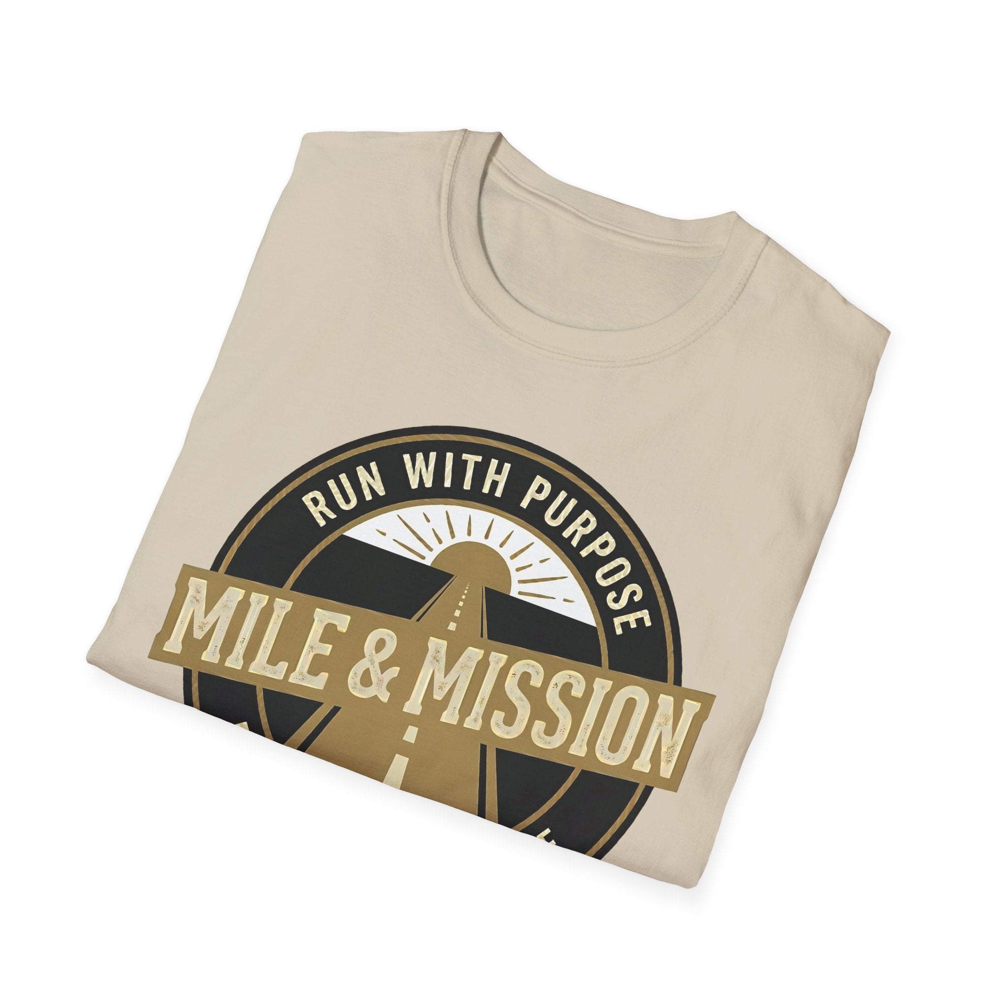 Mile & Mission: Run with Purpose Christian Runner T-Shirt