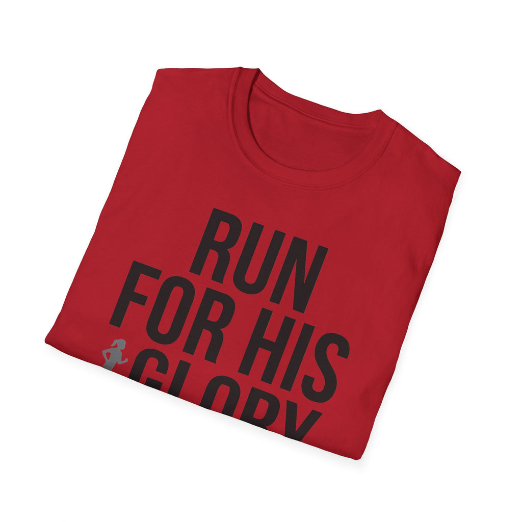Run for His Glory Christian Runner T-Shirt (Female)