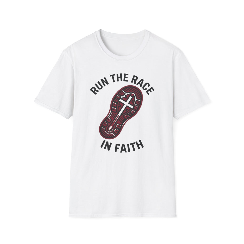 Run the Race in Faith Christian Runner T-Shirt