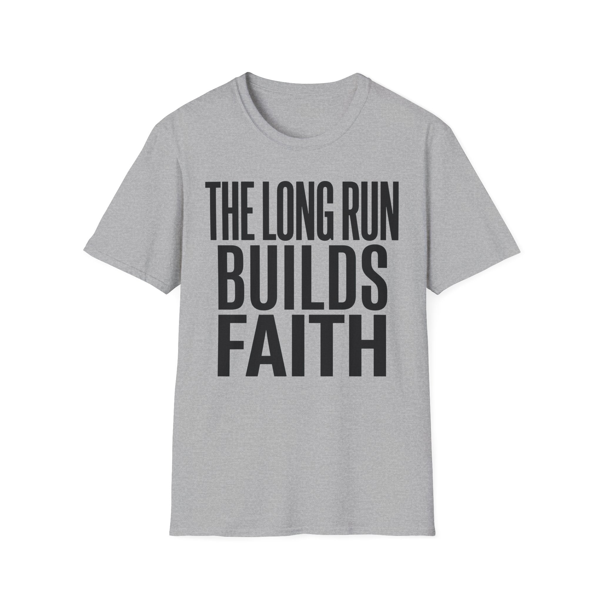 The Long Run Builds Faith Christian Runner T-Shirt