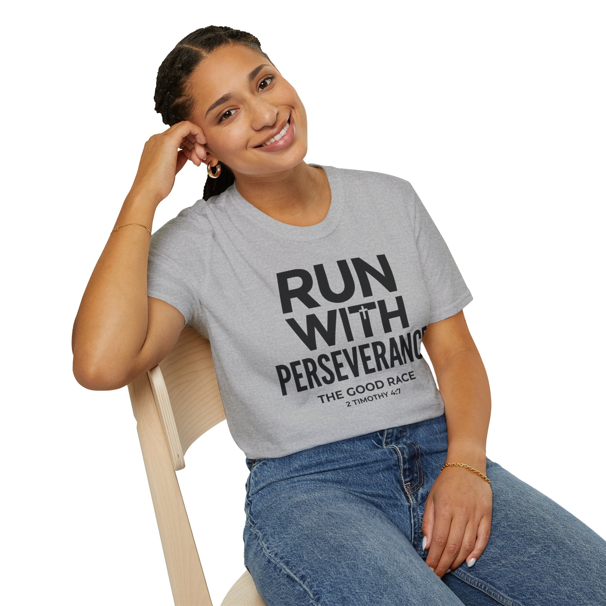 Run With Perseverance Christian Runner T-Shirt