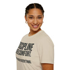 Discipline Over Comfort - Faith Over Everything Christian Runner T-Shirt