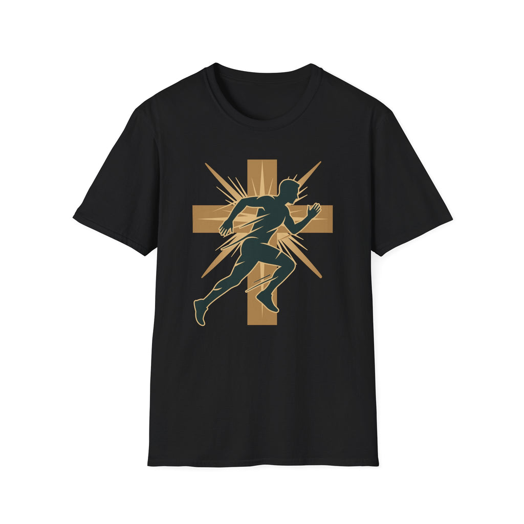 Cross Running Man Christian Runner T-Shirt
