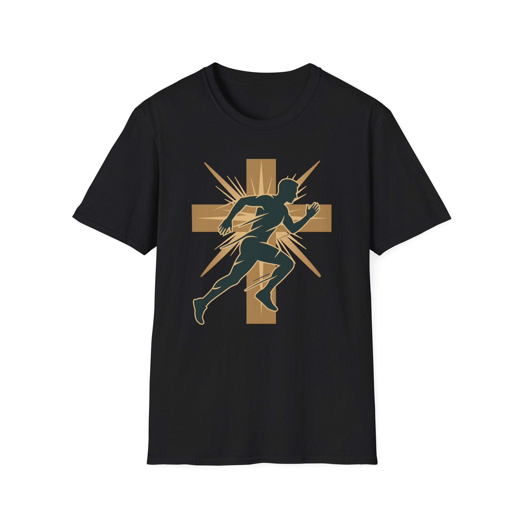 Cross Running Man Christian Runner T-Shirt