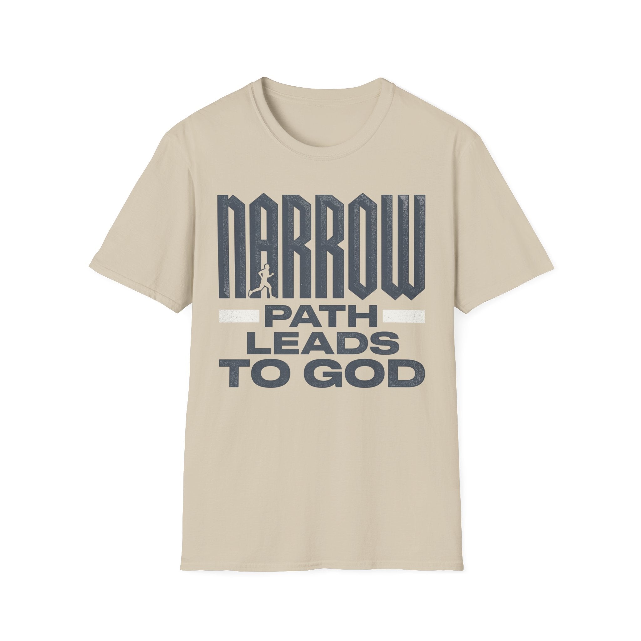 Narrow Path Leads to God Christian Runner T-Shirt (Male)