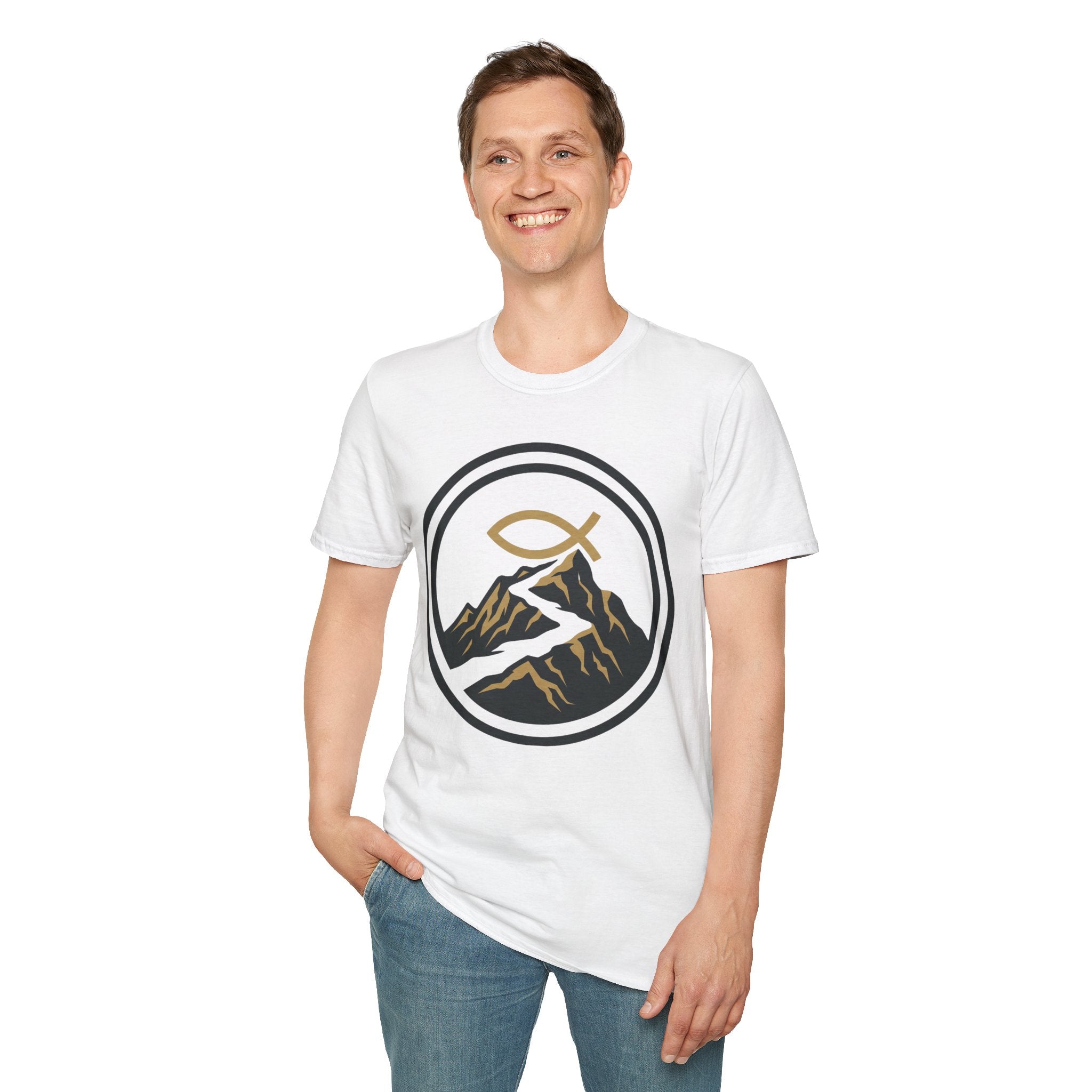 Trail Endurance Mountain Ichthys Christian Runner T-Shirt