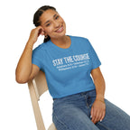 Stay The Course Christian Runner T-Shirt (Straight Text)