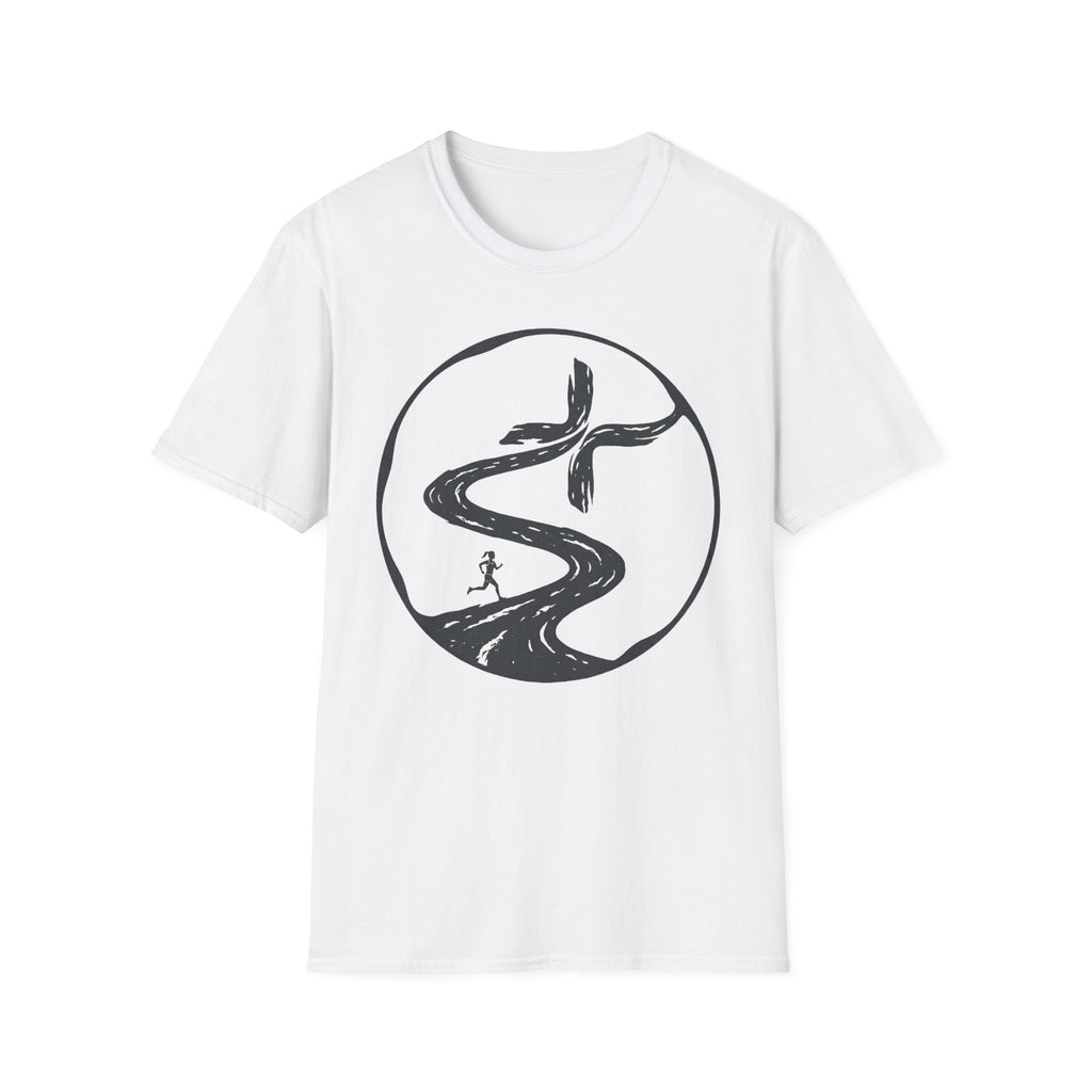 Winding Road to the Cross Christian Runner T-Shirt (Female)