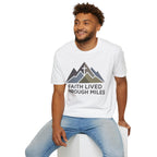 Faith Lived Through Miles Christian Runner T-Shirt