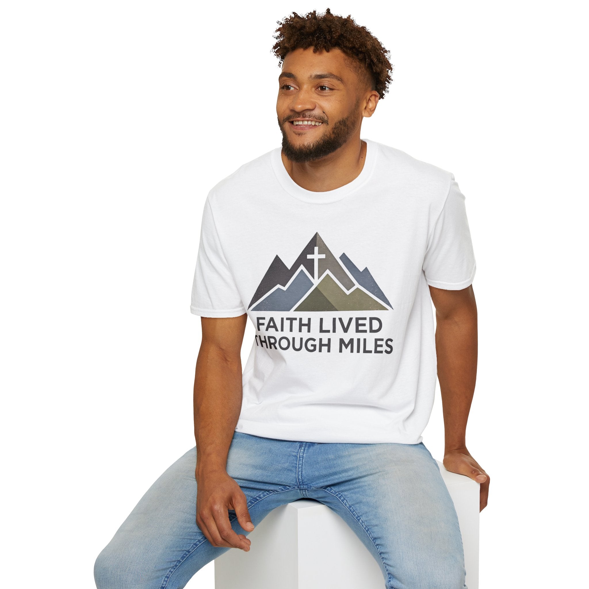 Faith Lived Through Miles Christian Runner T-Shirt