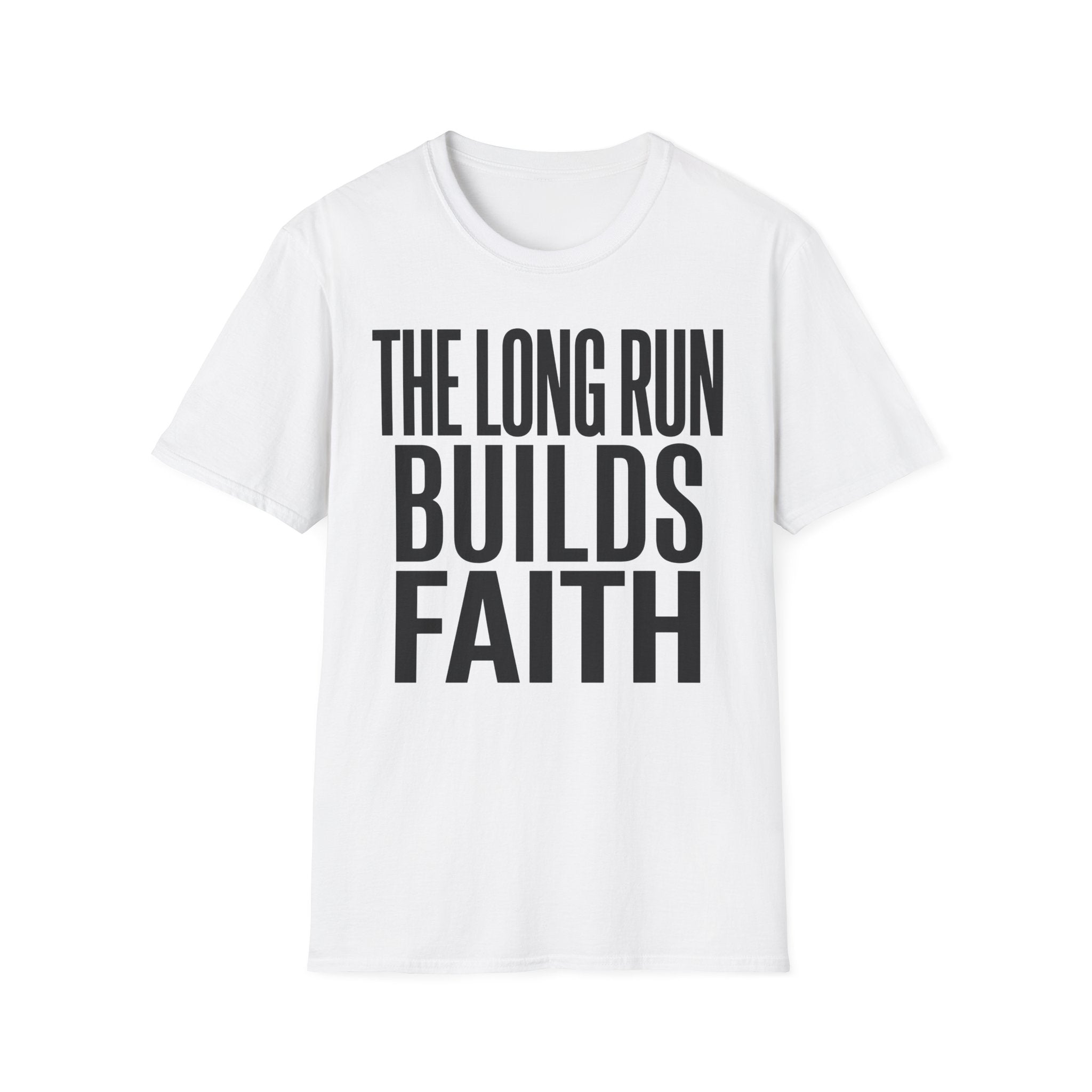 The Long Run Builds Faith Christian Runner T-Shirt