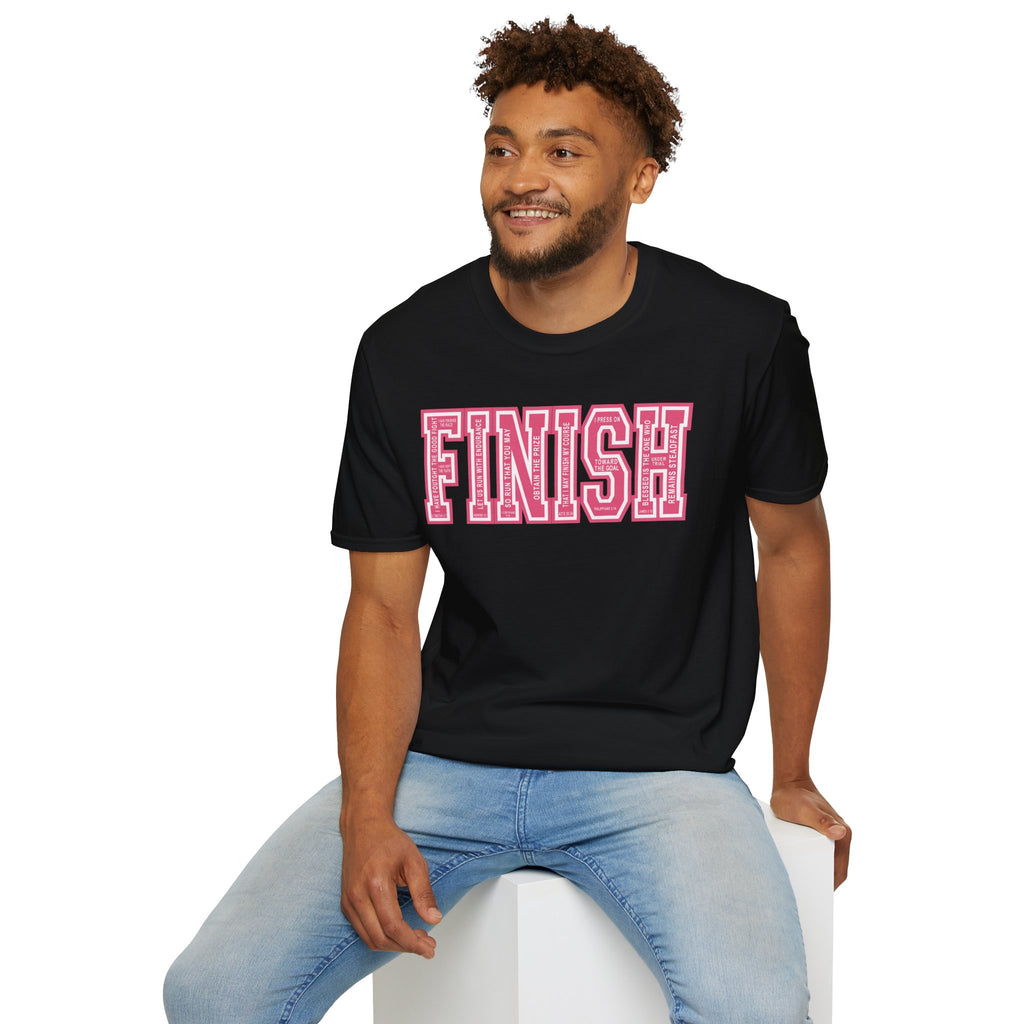FINISH Christian Runner T-Shirt (Pink)