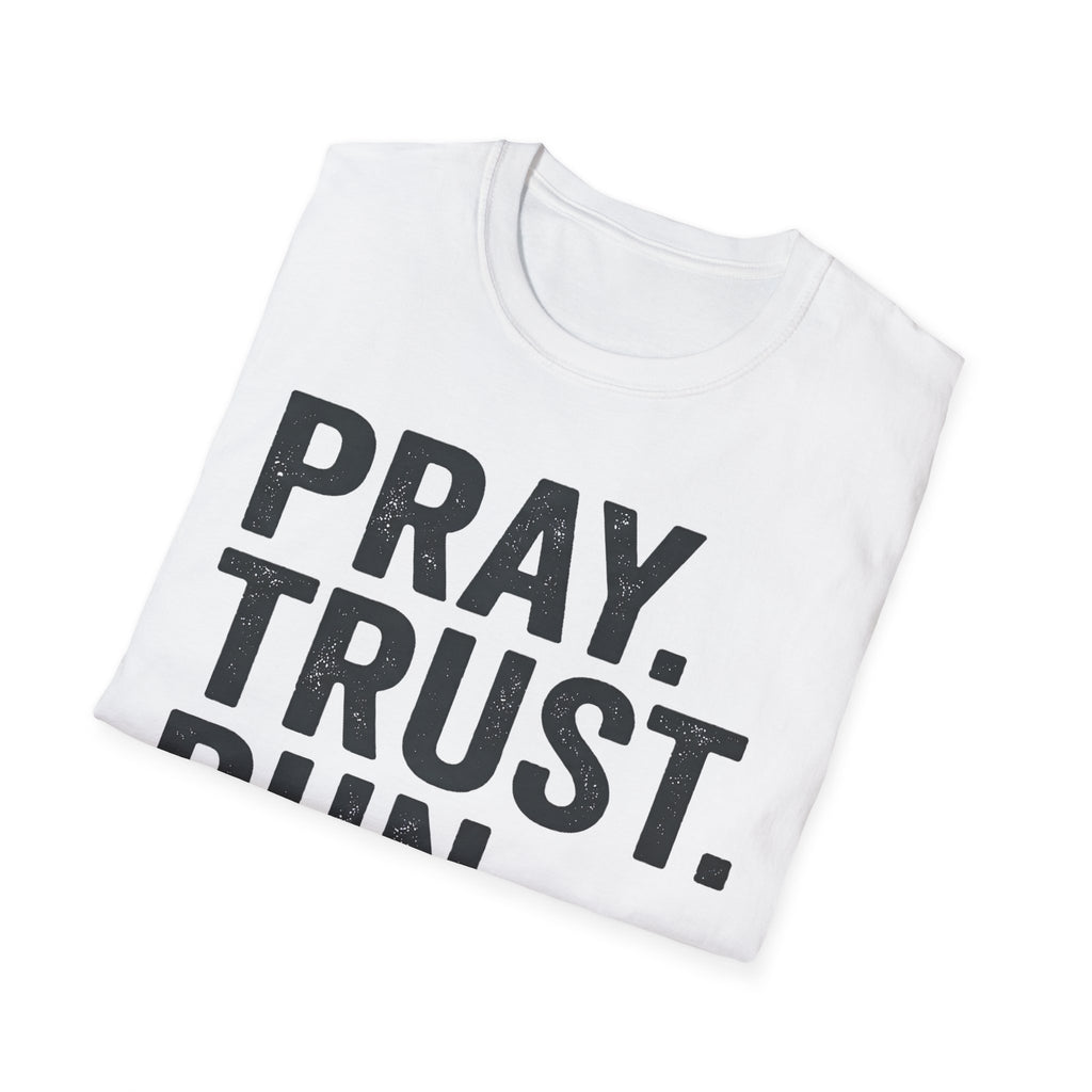 Pray Trust Run Christian Runner T-Shirt