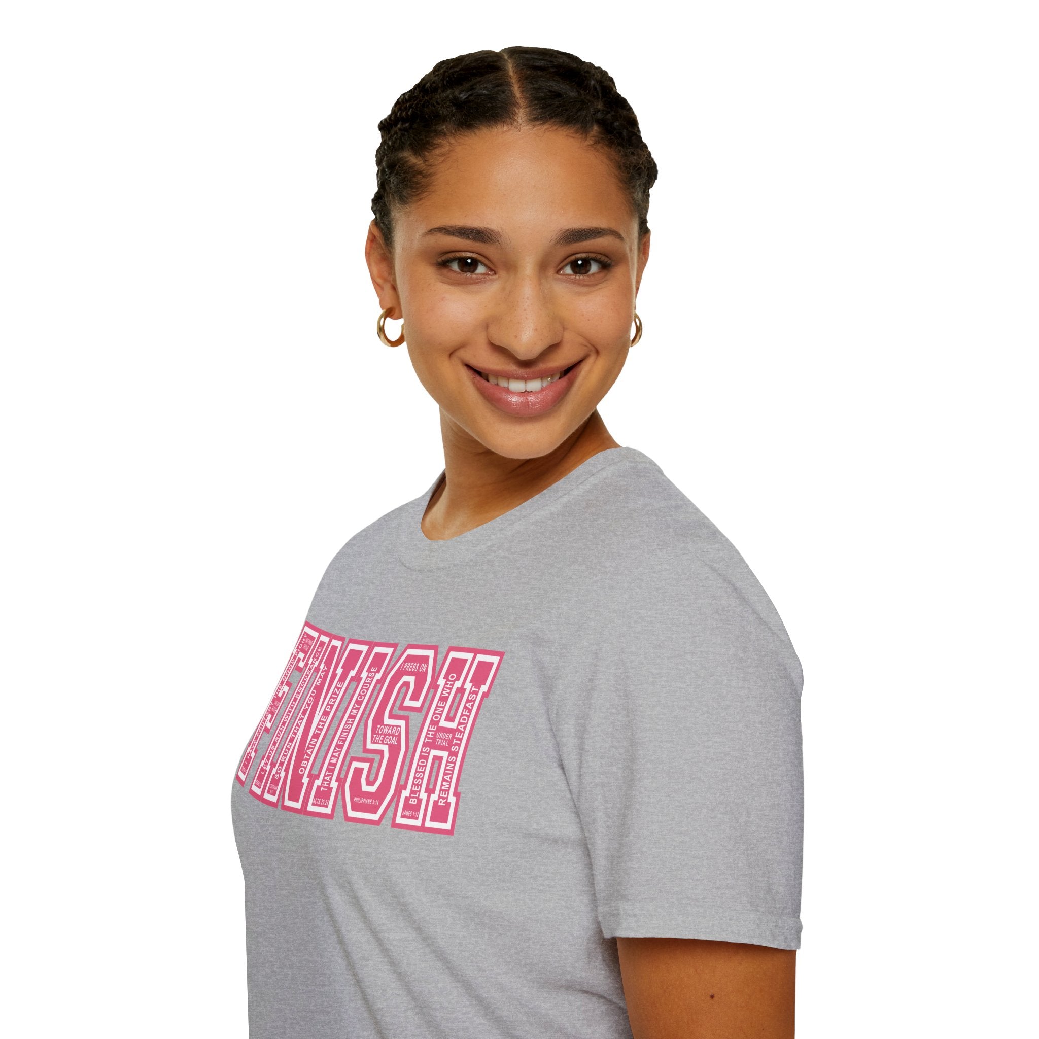 FINISH Christian Runner T-Shirt (Pink)