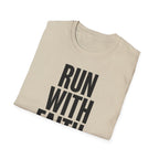 Run With Faith Discipline Over Comfort Christian Runner T-Shirt