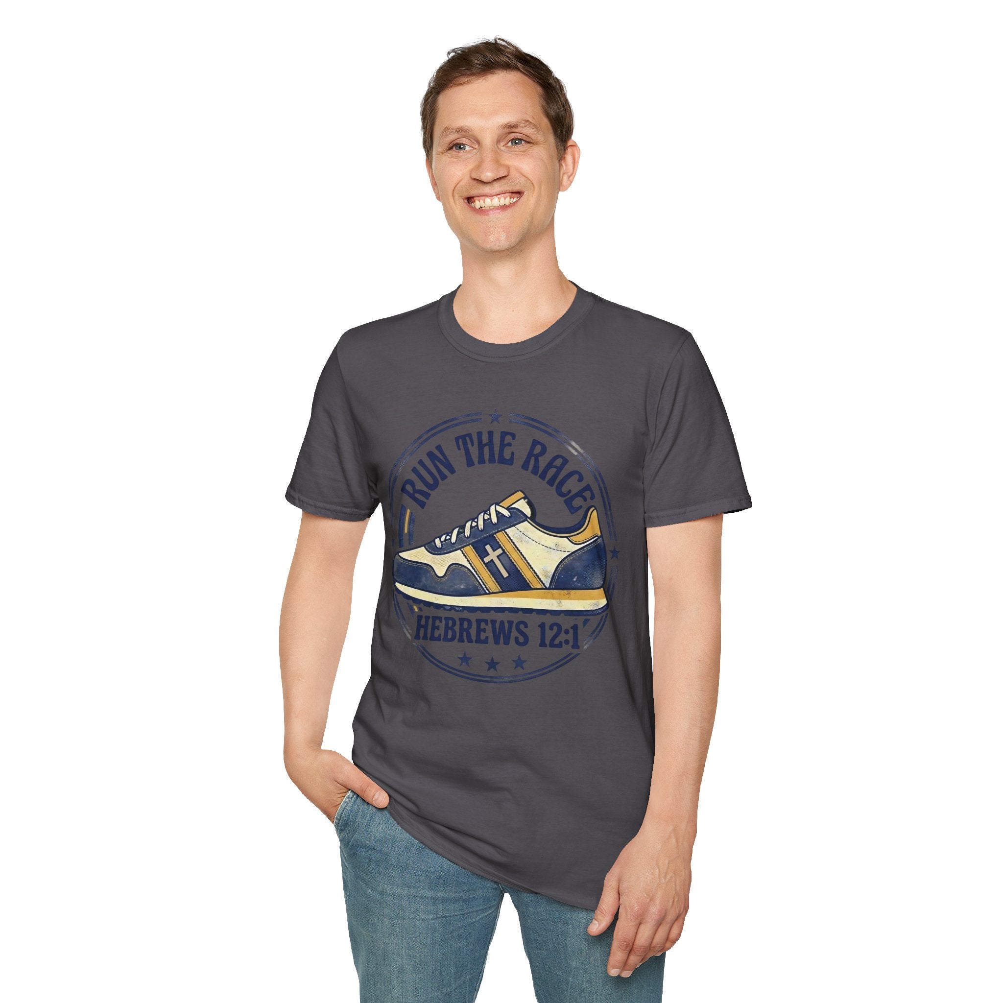 Run The Race - Hebrews 12:1 Christian Christian Runner T-Shirt