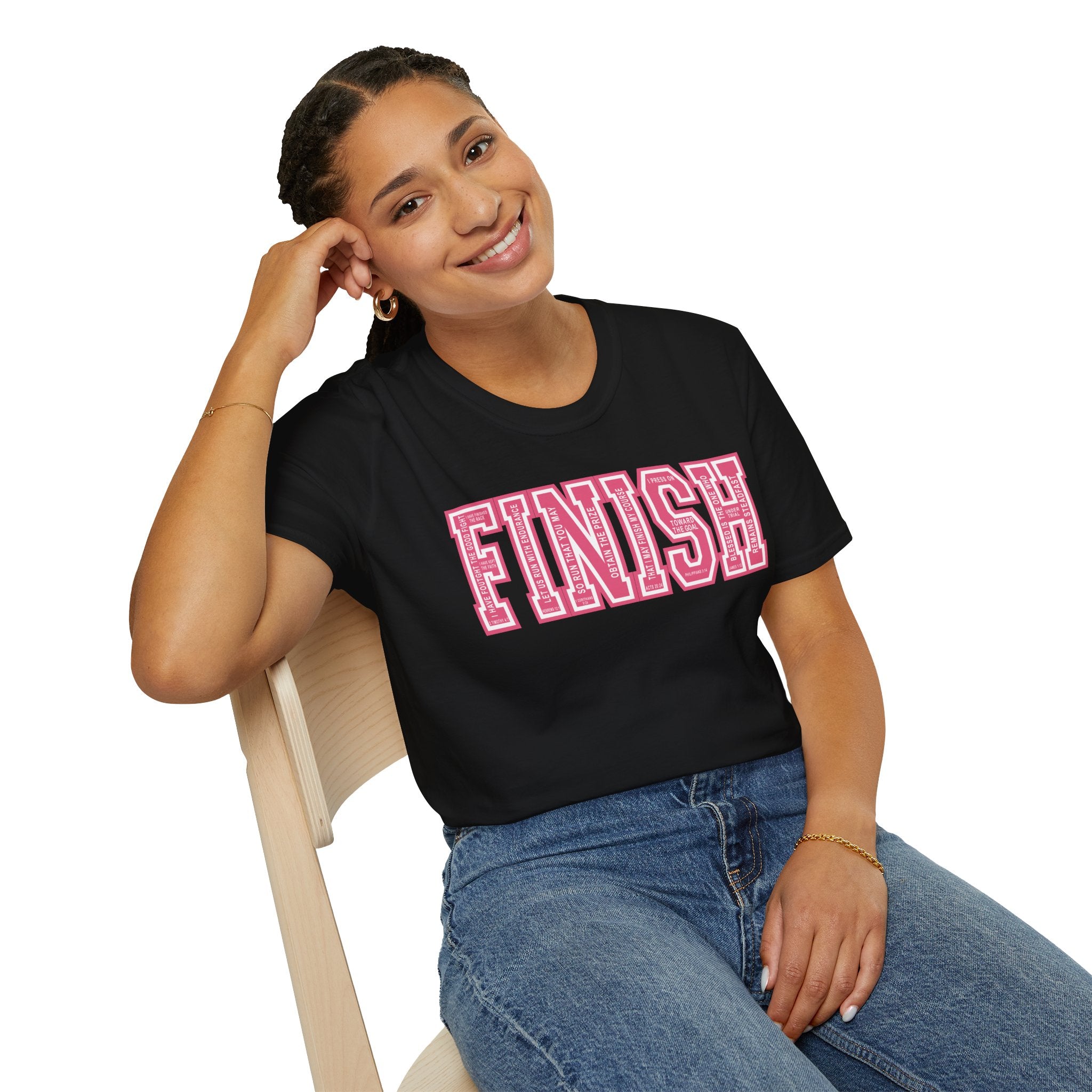 FINISH Christian Runner T-Shirt (Pink)