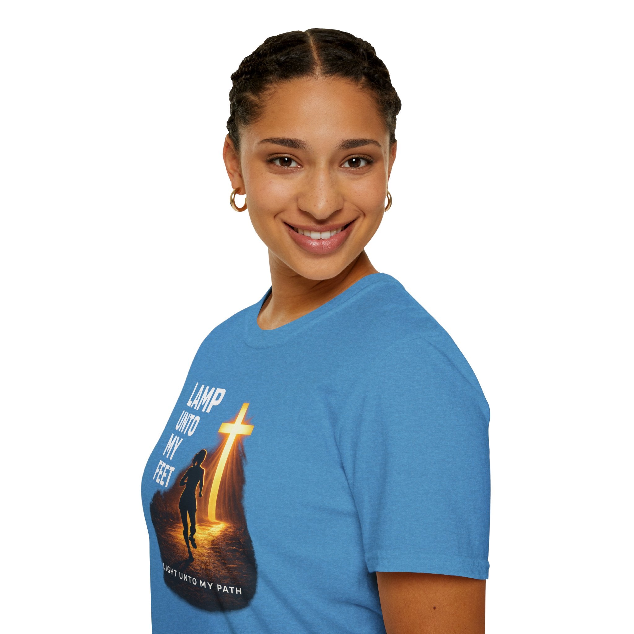 Lamp Unto My Feet - Light Unto My Path Christian Runner T-Shirt (Female)