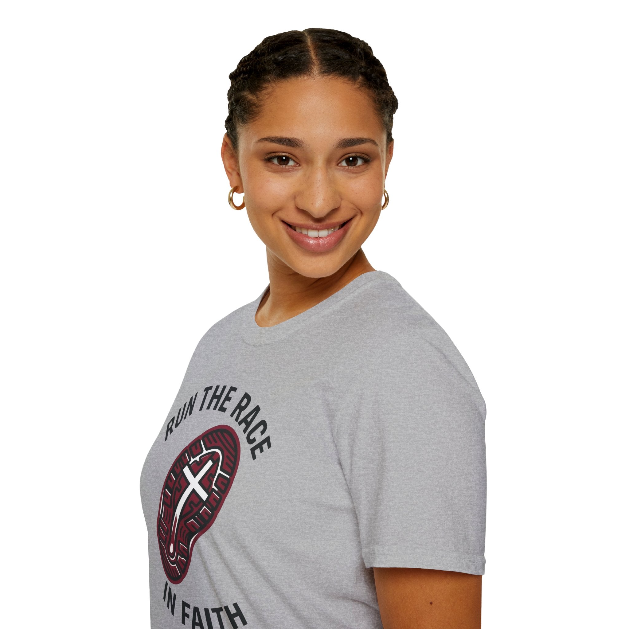 Run the Race in Faith Christian Runner T-Shirt