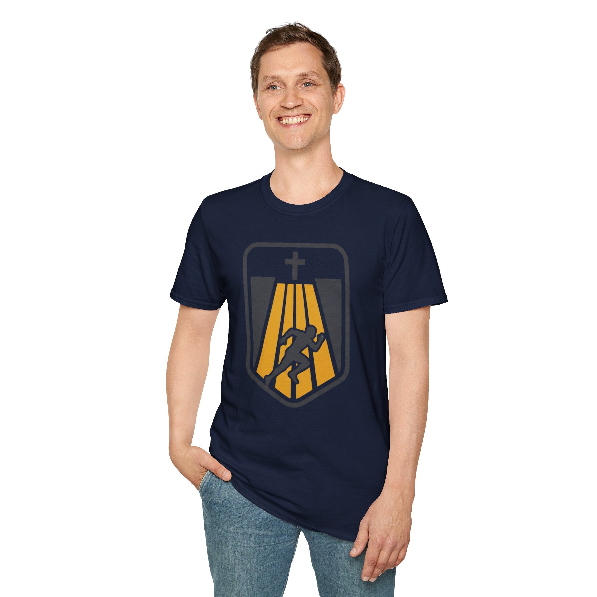 Faithful Start Christian Runner T-Shirt (Male)