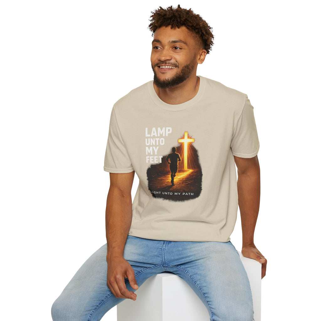 Lamp Unto My Feet - Light Unto My Path Christian Runner T-Shirt (Male)